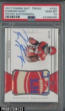 2017 National Treasures #182 Kareem Hunt RPA RC Patch AUTO /99 PSA 10