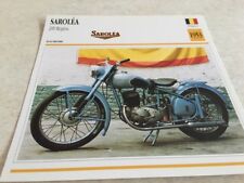 Carte moto Saroléa 200 Regina 1953 collection Atlas motorbike Belgique