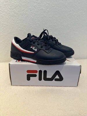 Fila Original Fitness Clásico Retro Zapatos Informales Blanco Azul Marino Rojo Talla 5.5 Foto 1 de 4