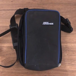 Nintendo Gameboy Advance carrying case bag w/ travel strap Black and Blue - Picture 1 of 3