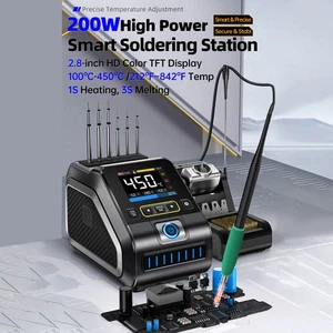 FNIRSI DWS-200 Elektronik-Schweißwerkzeug Einstellbare Temperatur 200W Lötkolben - Bild 1 von 26