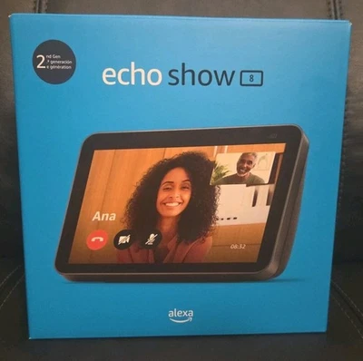 Amazon Echo Show 8 (2nd Gen) 8" HD Smart Display Stereo Speaker Black NEW Sealed - Image 1 of 4