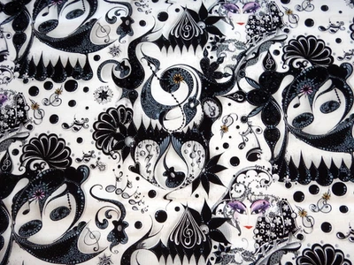 Tela de rostros de notas musicales de Nicole Denise para Elizabeth's Studio 42" x 47" Foto 1 de 2