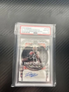 PSA 10 2023 MOSAIC DORIAN THOMPSON ROBINSON IN FOCUS WHITE ROOKIE AUTO #’d 04/25 - Picture 1 of 3