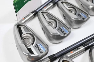 Ping G Series Irons / 4-PW+GW+SW / Orange Dot / Senior Flex Ping CFS 65 Shafts - Picture 1 of 7