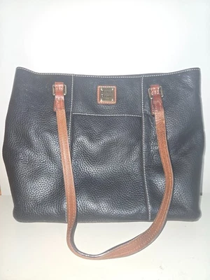 Bolso de Hombro Dooney & Bourke Cuero Grano Guijarro Lexington Shopper Negro Foto 1 de 4