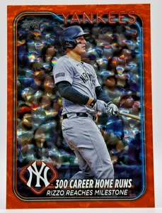 Anthony Rizzo 2024 Topps Update 300 Home Runs Orange Foil /299 NY Yankees  - Picture 1 of 2