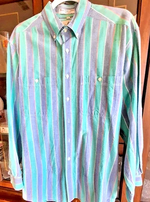 AUSTIN REED SINGLE NEEDLE TAILORING - MENS COTTON SHIRT - L - Image 1 of 3