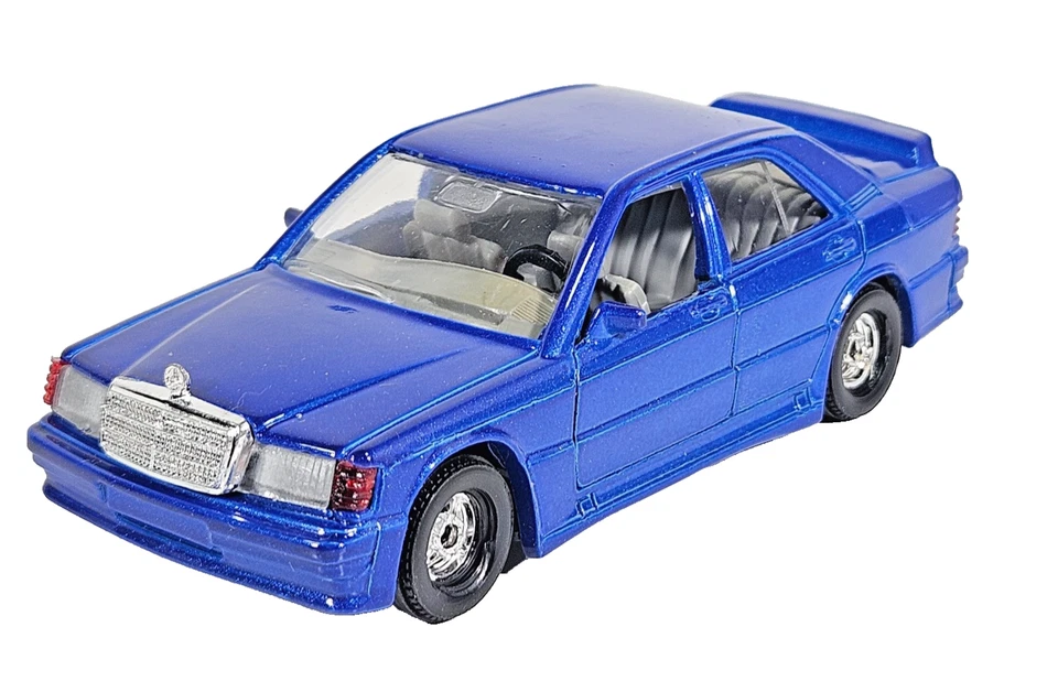 Corgi 1:36 Scale Mercedes-Benz 190E 2.3-16 A Vintage Blue Diecast Model Car Box. - Image 1 of 4