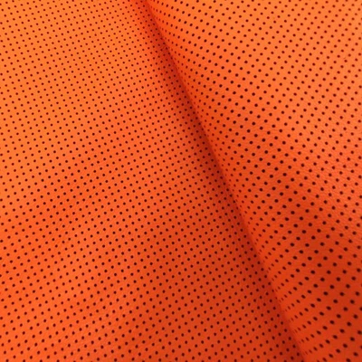 Piel de canguro genuina naranja brillante perforada para manualidades Foto 1 de 4