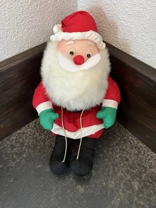 VINTAGE Nylon Hinchado Papá Noel Navidad Papá Noel - Imagen 1 de 13