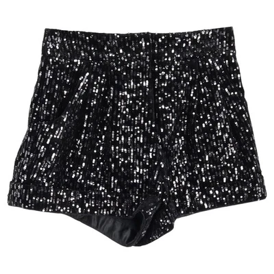 Maje High-Rise Shorts in Black Sequins - Image 1 of 3