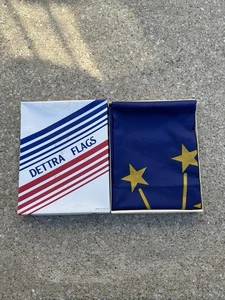 Vintage Dettra Flag State of Indiana - 3' x 5' - Dura-Lite Nylon, USA Made, NOS - Picture 1 of 3