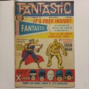 Fantastic #1 British UK Marvel Comic 1967  - Imagen 1 de 15