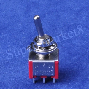2PCS Red Mini Toggle Switch ON-OFF-ON Guitar Amp 6Pin - Picture 1 of 2