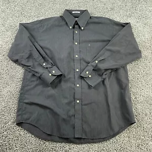 Montagut Paris Mens Shirt Large Gray Long Sleeve Embroidered Logo - Picture 1 of 9