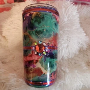 Handcrafted Tumbler Swirls of Color Glitter and Glow 20oz - Picture 1 of 5