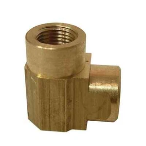 Everbilt LFA-727 1/4 in. FIP 90-Degree Brass Pipe Elbow Adapter Plumbing Fitting - Picture 1 of 2
