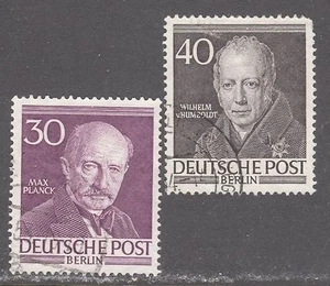 DEUTSCHLAND, BERLIN BRIEFMARKEN #9N92-3 — (2) PORTRAITS -- 1953 -- GEBRAUCHT - Bild 1 von 2