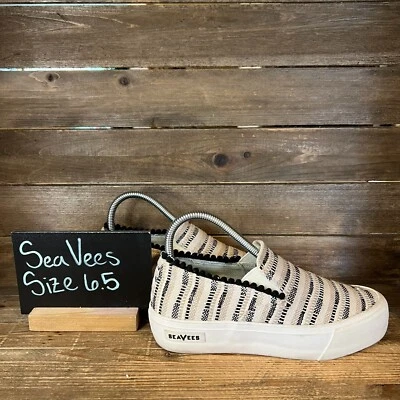 Womens Seavees Baja Platform Embroidered Cotton Casual Sneakers Shoes Size 6.5 M - Image 1 of 4