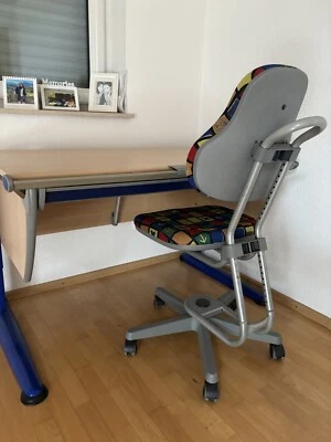 Moll Kinderschreibtisch mit Rollcontainer und Drehstuhl  - Bild 1 von 3