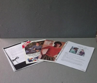 KNIT CROCHET PATTERN Lot CLIMBING CLEMATIS CARDIGAN Mens Pullover Womens Sweater - Image 1 of 3