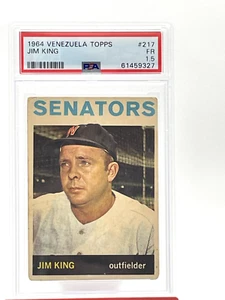 1964 Topps Venezuela Jim King #217 Washington Senators PSA 1.5 Pop 3, 9 Higher! - Picture 1 of 2