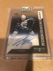 2019/20 UD CLEAR CUT JACOB TROUBA BLACK DIAMOND TRIBUTE AUTO ROOKIE CARD SP - Picture 1 of 1