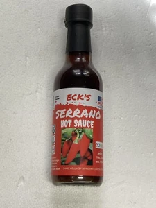Salsa de pimienta picante ECK’S SERRANO botella de 5 oz MONONGAHELA PA ideal para ensaladas - Imagen 1 de 2