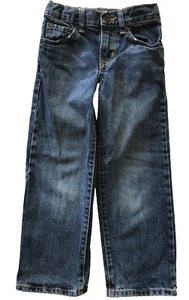OLD NAVY Famous Slim Ripped Jeans Boys Size 6 Blue Cotton Adjustable Waist - Picture 1 of 9