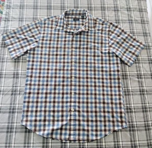 Arrows Mens Short Sleeve Collared Button Shirt Multicolor Plaid Size Large - Picture 1 of 5