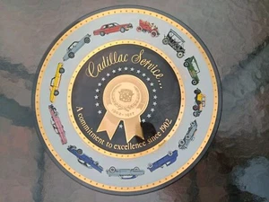 Vintage Cadillac Service Collectors Glass Plate Advertising GM 75th Anniversary - Picture 1 of 4
