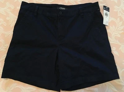 Pantalones Cortos CHAPS Denim Icon Capri Azul Marino Elastizados Algodón Sarga Para Mujer Talla 8 Nuevos con Etiquetas Foto 1 de 4