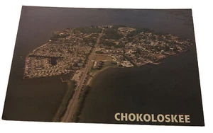 Vintage Chokoloskee Florida Aerial Postcard - Picture 1 of 3