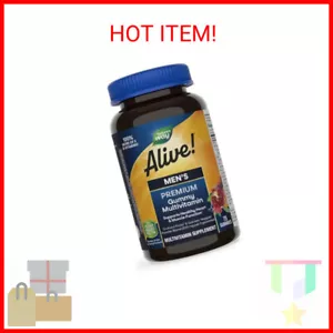 Nature's Way Alive! Men's Premium Gummy Multivitamin, Supports Healthy Heart, Mu - Picture 1 of 2