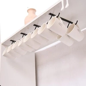 4 Packs Mug Hooks Under Shelf Organizer Rack with 16 Hooks Coffee Bar Use - Picture 1 of 9