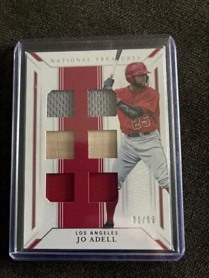 2019 Panini National Treasures Game Gear Material Sixes /99 Jo Adell #GGMS-JA - Image 1 of 2