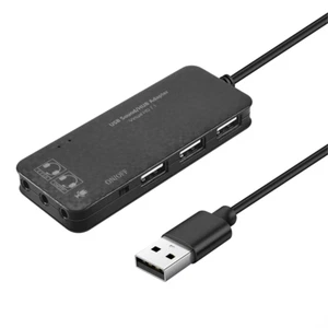 3 Port Usb 2.0 Hub External 7.1Ch Sound Card Headset Microphone Adapter For7379 - Foto 1 di 10