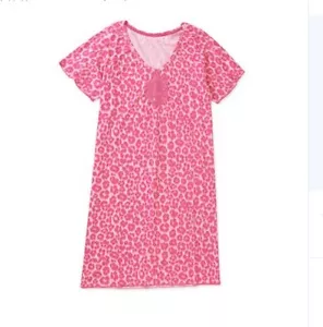 Women's V-Neck Sleep SHIRT MEDIUM 8-10 "NEW in the PACKAGE" Pink - Picture 1 of 1