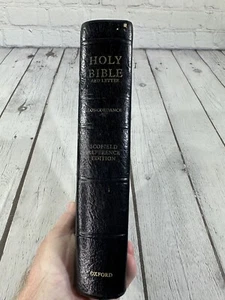 Holy Bible Red Letter Large Type Scofield Study System KJV Oxford 1945 USA - Picture 1 of 13