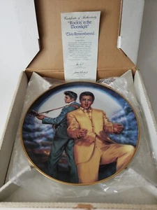 Elvis Presley Remembered Rockin' In The Moonlight Plate Susie Morton w/ Box &COA - Picture 1 of 4