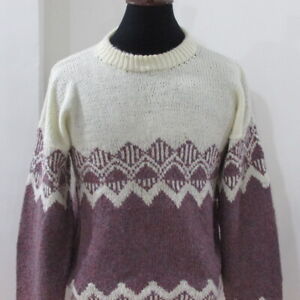 Handmade Men’s Icelandic 100% Wool Jumper Chest 42/44 UK L Sku 6455