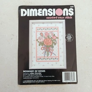 Dimensions Counted Cross Stitch Kit - Nosegay of Roses by Ellen Blonder - 1990 - Picture 1 of 4