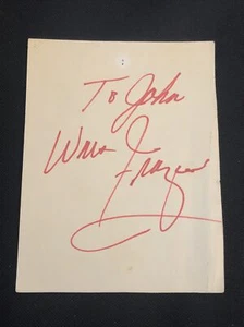 HOF WALT FRAZIER SIGNED AUTOGRAPHED 4.25x5.5 INCH CUT SIGNATURE NEW YORK KNICKS - Picture 1 of 2