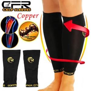 Calf Sleeves Compression Brace Support Sports Pain Relief Arthritis Running Wrap - Picture 1 of 15
