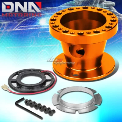 FOR 240SX 300ZX SENTRA MAXIMA ORANGE FULL ALUMINUM STEERING WHEEL HUB ADAPTOR - Imagem 1 de 4