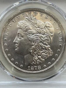1878 7tf dollaro d'argento morgan PCGS dettaglio unc - Foto 1 di 3