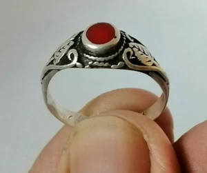 Antico Raro Magia Vittoriana, Anello Argento Esoterico Autentico Tipo Unico Incredibile - Foto 1 di 11