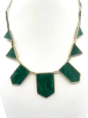 Collar House of Harlow 1960 chapado en oro 5 estaciones verde Foto 1 de 3