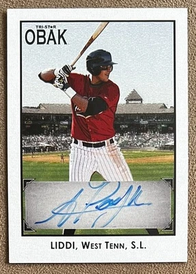 2010 Tri-Star Obak Unusual Autograph /10 Alex Liddi #A23 Seattle Mariners SSP RC - Image 1 of 3